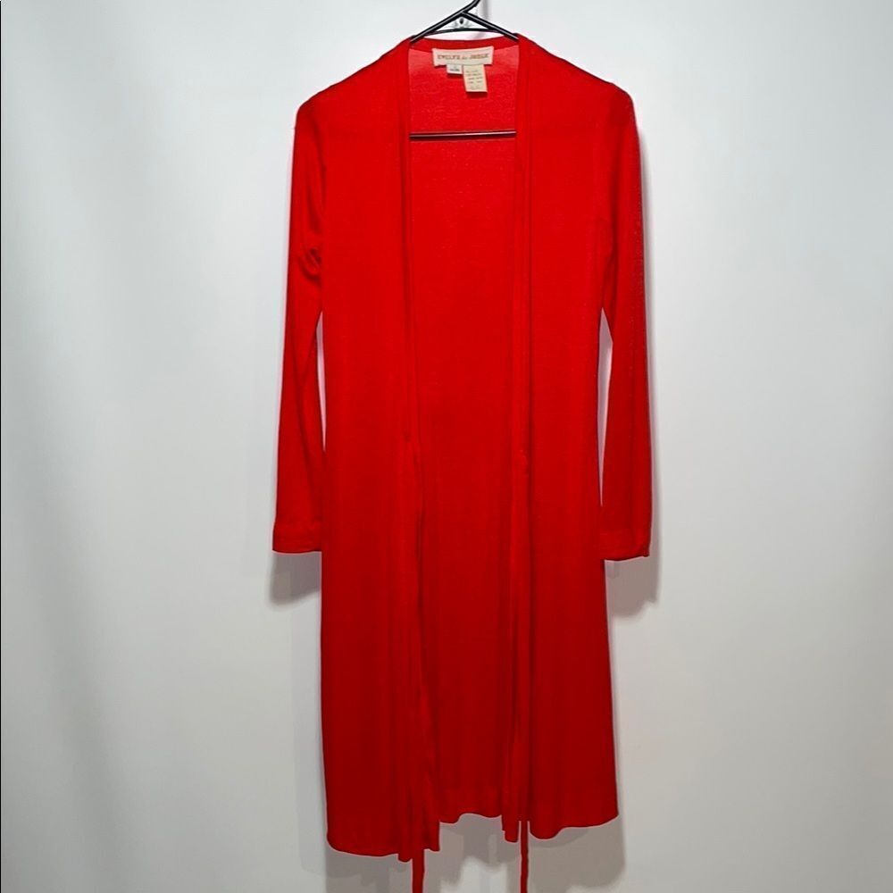 Vintage Red Long Sleeve thin Cardigan
